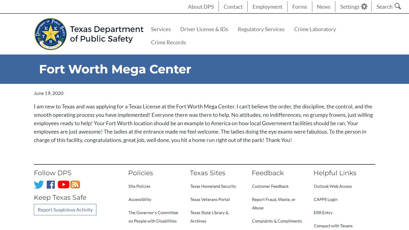 Fort Worth Mega Center - Texas Department of Public Safety