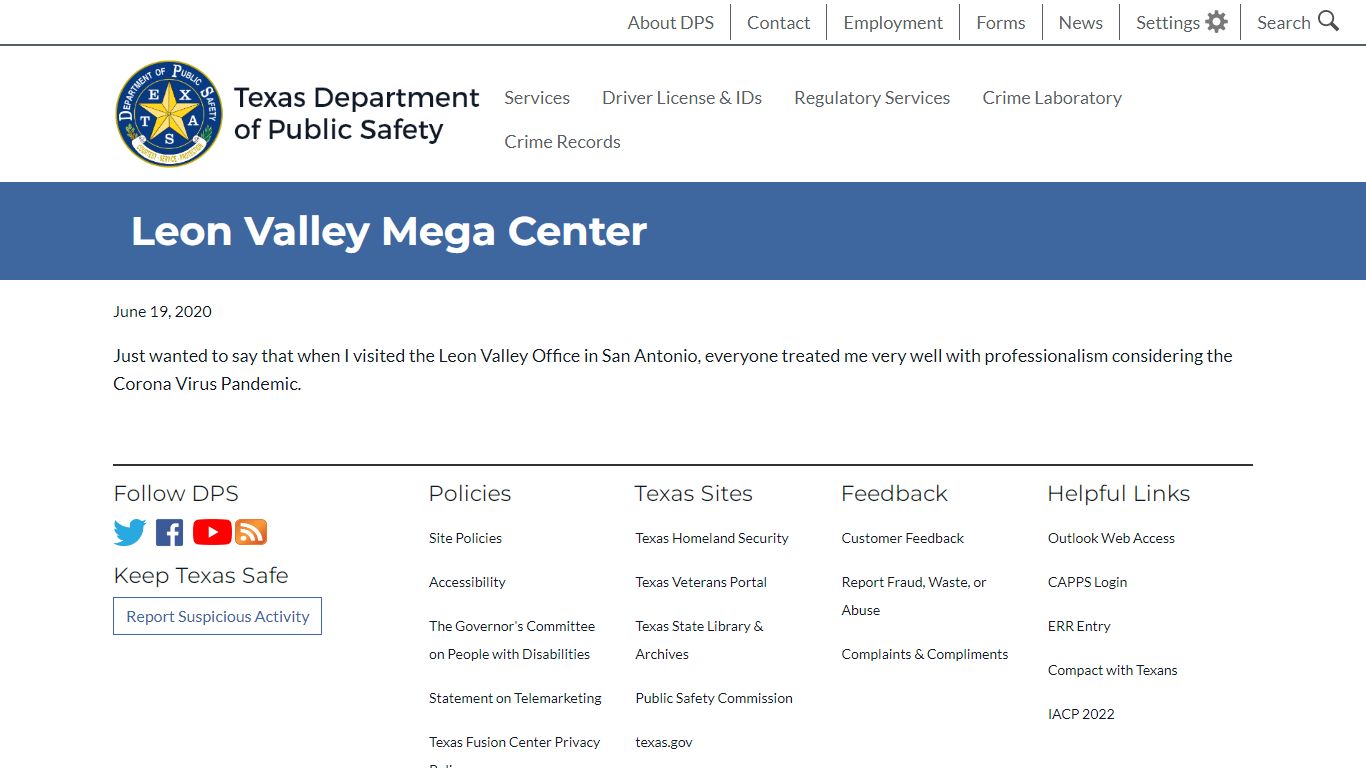 Leon Valley Mega Center - Texas Department of Public Safety